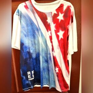 NWT Reel Legends American Flag Men's Short-sleeved Tee Shirt, Size XL #34